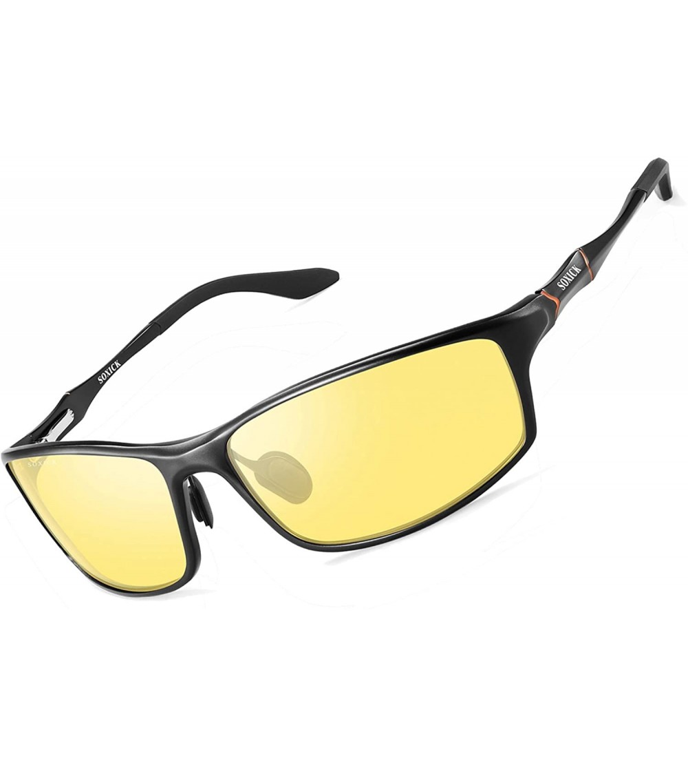 Rectangular Night Vision Glasses Men Women - Balck - C518WDINMEL $22.25