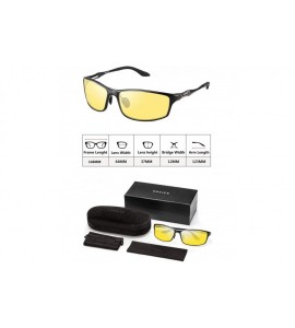 Rectangular Night Vision Glasses Men Women - Balck - C518WDINMEL $22.25