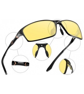 Rectangular Night Vision Glasses Men Women - Balck - C518WDINMEL $22.25