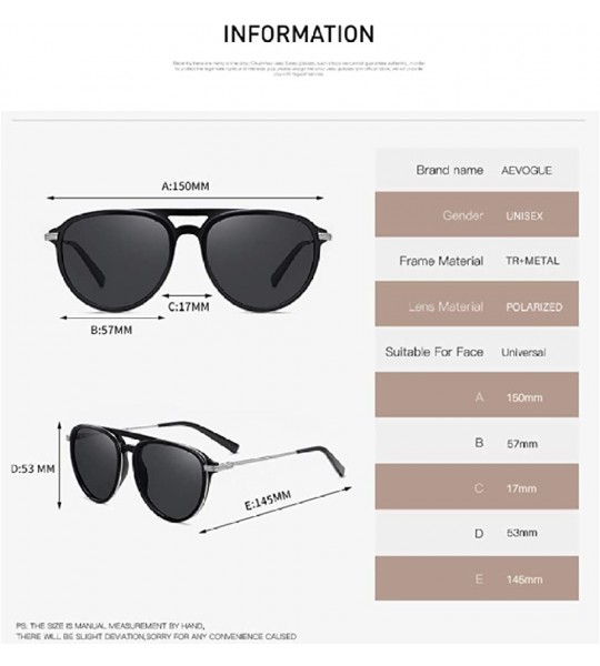 Oval Men TR Round Outdoor Driving Sunglasses Women Fashion Classic Polarized Sun Glasses Brand Designer - CA1900AW89I $75.76