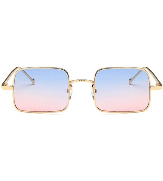 Rectangular Unisex Sunglasses Fashion Silver Pink Drive Holiday Rectangle Non-Polarized UV400 - Gold Pink - CB18RLSOCW6 $19.45