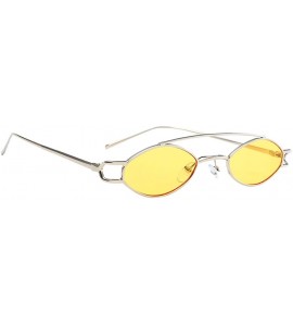 Oval Elliptical Sunglasses Classic Metal Vintage Oval Women Fashion Shade - As Described - CW18ZG430TG $18.56