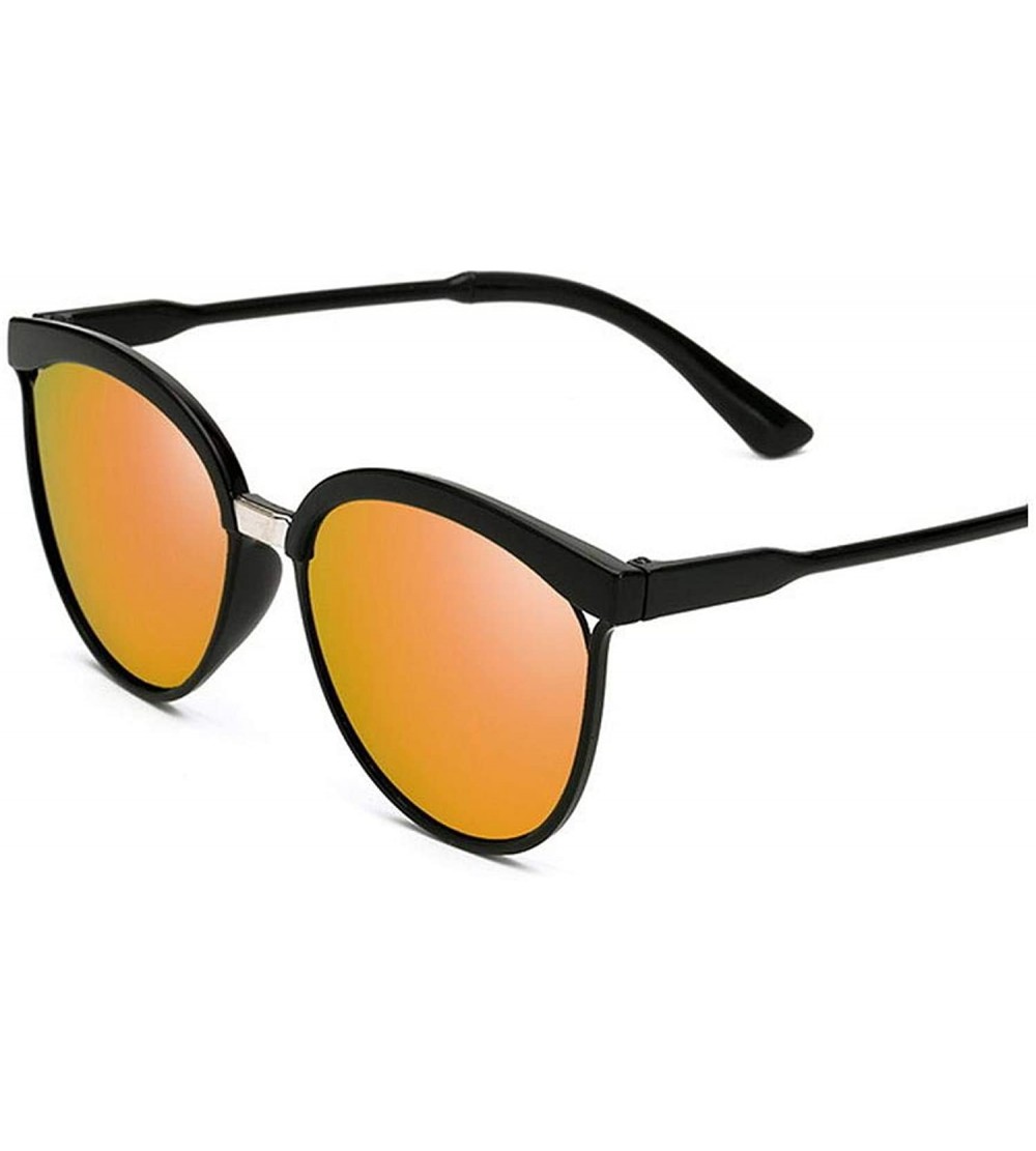 Square Vintage Black Sunglasses Women Cat Eye Sun Glasses Color Lens Mirror Sunglass Fashion Design Oculos - Red - C1197Y7ED6...