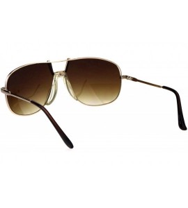 Aviator Mens Fashion Sunglasses Vintage Designer Style Square Aviators UV 400 - Gold (Brown) - C518NUUUSRY $19.30