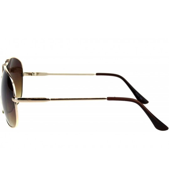 Aviator Mens Fashion Sunglasses Vintage Designer Style Square Aviators UV 400 - Gold (Brown) - C518NUUUSRY $19.30