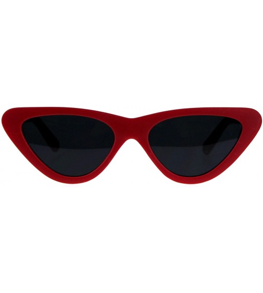 Cat Eye Womens Mod Chic Retro Gothic Cat Eye Plastic Sunglasses - Red Black - C118C2W3YDT $18.77