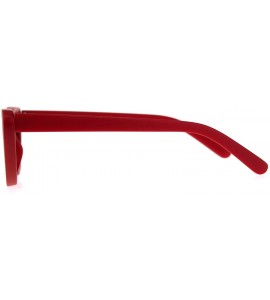 Cat Eye Womens Mod Chic Retro Gothic Cat Eye Plastic Sunglasses - Red Black - C118C2W3YDT $18.77