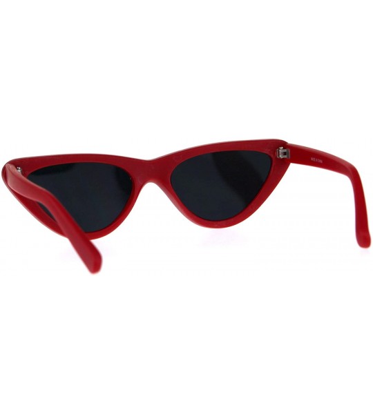 Cat Eye Womens Mod Chic Retro Gothic Cat Eye Plastic Sunglasses - Red Black - C118C2W3YDT $18.77