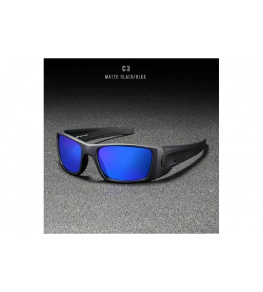 Aviator Unisex Rectangular Polarized Sunglasses For Men Running Climbing Sports Sun C5 - C3 - CC18YQGKLZ7 $42.45