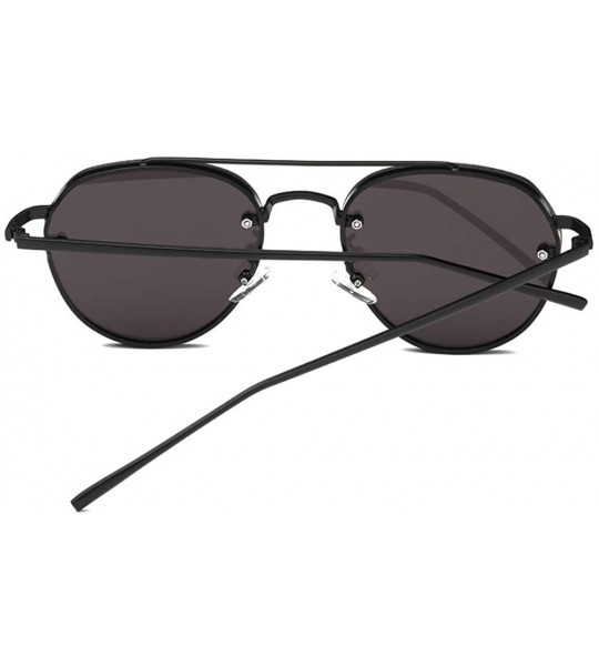 Rimless Fashion Circular Sunglasses Street Fashion Metal Frame Women Sunglasses - C - CT18S4KZ2RO $17.09