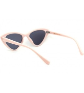 Cat Eye Womens Metal Stud Trim Gothic Cat Eye Plastic Sunglasses - Pink Solid Black - CX18YTL3CHN $22.73