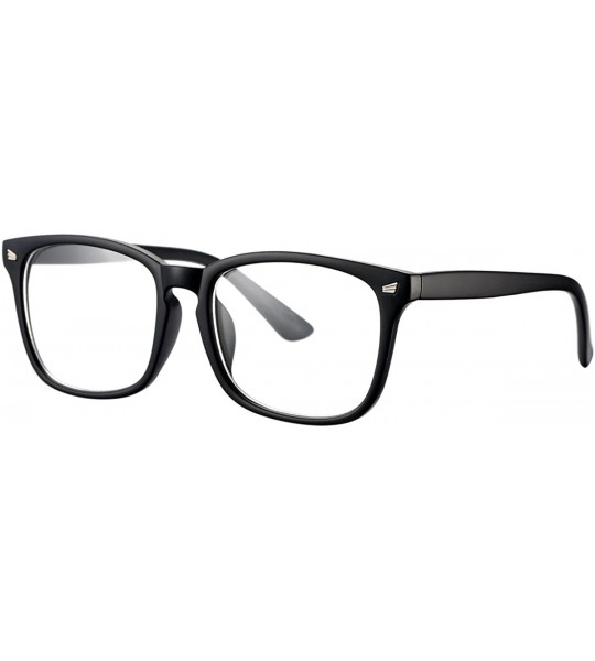 Aviator Non-prescription Glasses Frame Clear Lens Eyeglasses - A2 Matte Black - CL188Q2XHIK $23.68