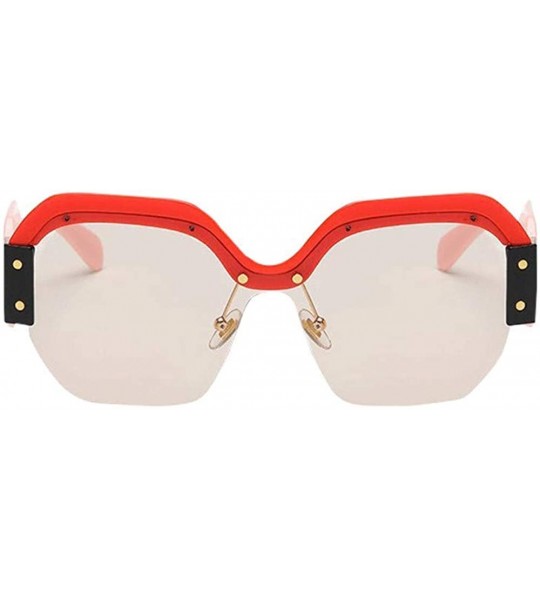 Square Women Vintage Sunglasses Retro Big Frame UV400 Eyewear Fashion Ladies - C - C018SU4I3RD $18.66