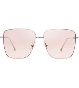 Oversized Sunglasses Non Polarized Protection Transparent Progressive - Pink - C0199I27LEW $31.69