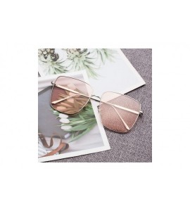 Oversized Sunglasses Non Polarized Protection Transparent Progressive - Pink - C0199I27LEW $31.69