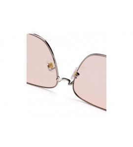 Oversized Sunglasses Non Polarized Protection Transparent Progressive - Pink - C0199I27LEW $31.69