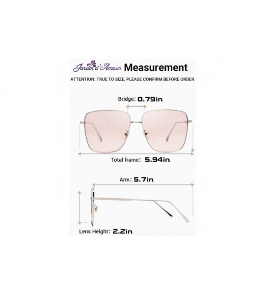 Oversized Sunglasses Non Polarized Protection Transparent Progressive - Pink - C0199I27LEW $31.69