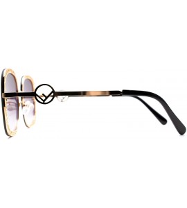 Square F021 Fashion Square - for Womens 100% UV PROTECTION - Gold-blackdegrade - CP192TEA8XG $35.50