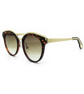 Cat Eye 6578 Premium Retro Cats eye Funky Fashion Tint Revo Candy Flat Metal Aviator Sunglasses - Cats Eye - C11844TQM23 $28.69