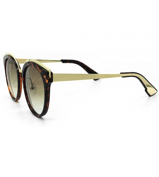 Cat Eye 6578 Premium Retro Cats eye Funky Fashion Tint Revo Candy Flat Metal Aviator Sunglasses - Cats Eye - C11844TQM23 $28.69