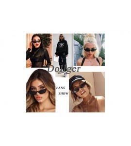 Sport Small Cat Eye Sunglasses Retro Vintage Tiny Cateye Sunglasses for women - Black - C7198UWAC0K $19.47