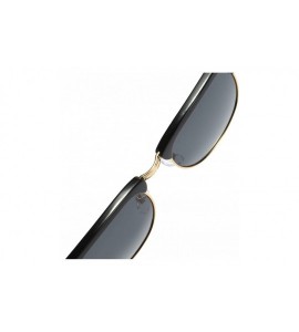 Aviator Polarized Sunglasses Semi Rimless Frame Classic Retro for Men Women - Leopard Olive - C218XXDS9LW $77.29