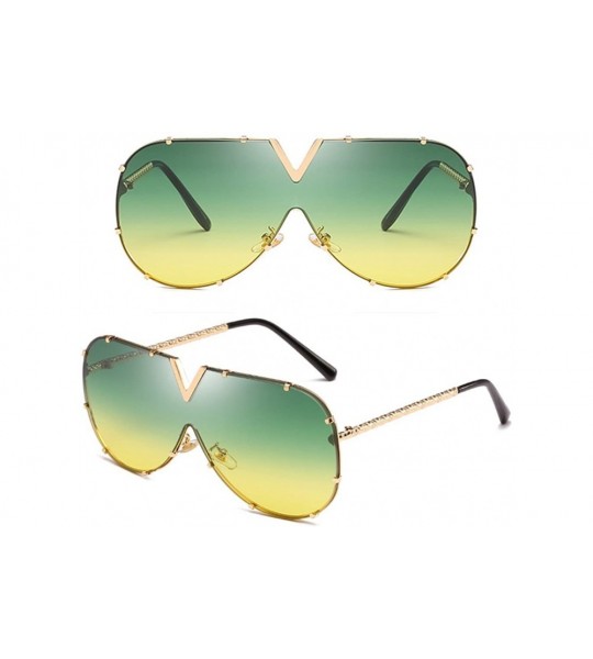 Sport Fashion Metal Sunglasses for Men and Women for Driving Traveling Beach - Green - CP18DM53O0Q $29.02