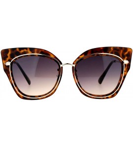 Oversized Oversized Womens Sunglasses Big Square Butterfly Double Frame UV 400 - Tortoise Gold - CI1877DOKSH $20.37