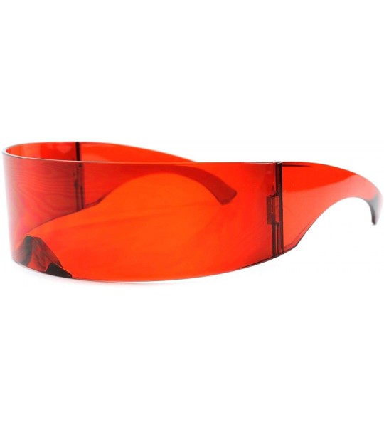 Wrap Futuristic Party Novelty Costume Sci-Fi Anime Alien Cosplay Wrap Sunglasses - Red /Red - CD18ECGDNS0 $35.65