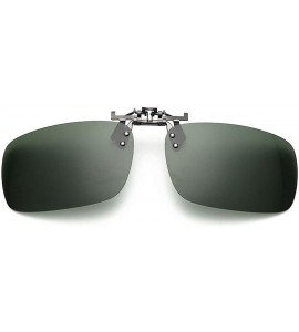 Rectangular Fashion Clip-on Flip-up Polarized Driving Fishing Rectangular Sunglasses - C2 - C418TLQSLHX $17.87