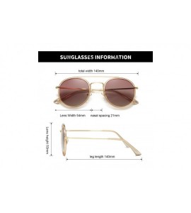 Round Small Round Double Bridge Sunglasses For Women Men Polarized 100% UV Protection - CJ18RX9DLL9 $25.00