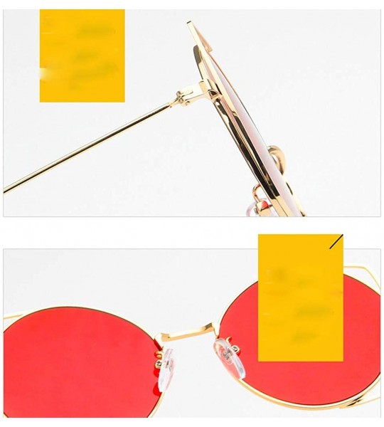 Shield Cat Eye Metal Hollow Frame Sunglasses Mirrored Flat Lenses Sunglasses For Women - Pink - C7196M89W82 $19.91