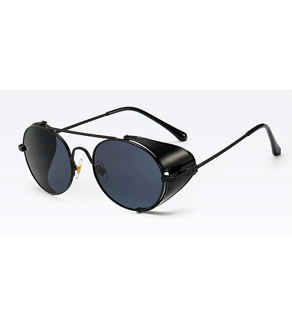 Oversized Vintage Sunglasses Fashion Futuristic Glasses - Black&gray - C118NAN834Y $24.63