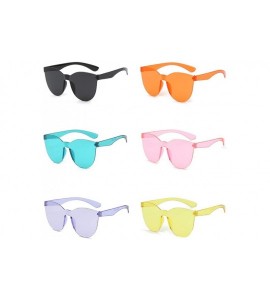 Rimless Fashion Jelly Design Style Sunglasses Sexy Retro Sunglasses Resin Lens Sunglasses - Unisex - Amaranth - C7199Y3U2N4 $...