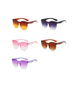 Rimless Fashion Jelly Design Style Sunglasses Sexy Retro Sunglasses Resin Lens Sunglasses - Unisex - Amaranth - C7199Y3U2N4 $...