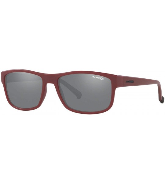 Sport Men's An4258 Lastarria Rectangular Sunglasses - Matte Red/Grey Mirror Silver - C018R8TSRD7 $76.94