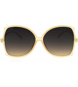 Oversized Womens Oversized Fashion Sunglasses Vintage Stylish UV 400 Shades - Beige (Beige Smoke) - C3184QHT637 $19.95