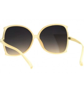 Oversized Womens Oversized Fashion Sunglasses Vintage Stylish UV 400 Shades - Beige (Beige Smoke) - C3184QHT637 $19.95