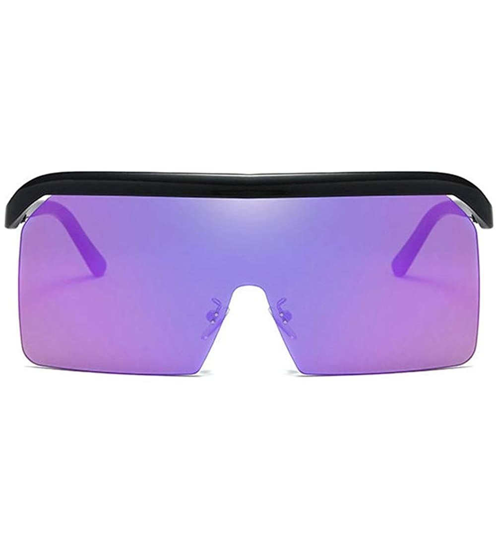 Rimless oversized sunglasses designer glasses fashion - Purple - C518U4D46K8 $23.32