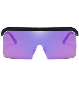 Rimless oversized sunglasses designer glasses fashion - Purple - C518U4D46K8 $23.32