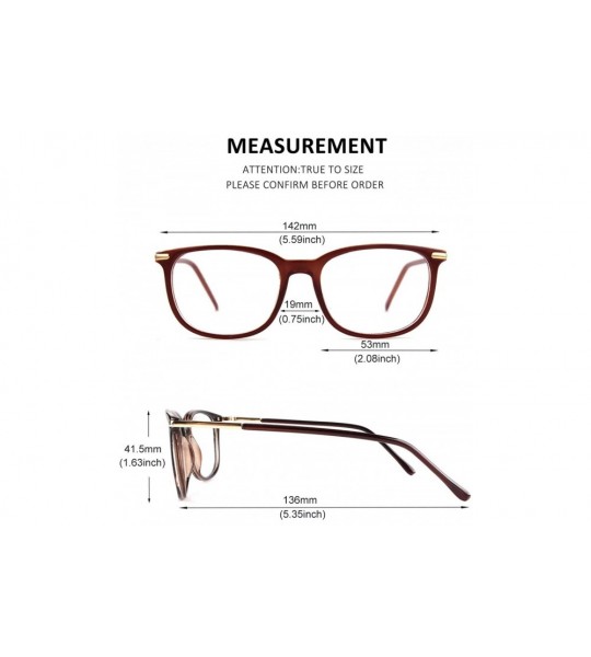 Round Fashion Metal Temple Horn Rimmed Clear Lens Glasses - Brown - CI12799FL9L $18.55