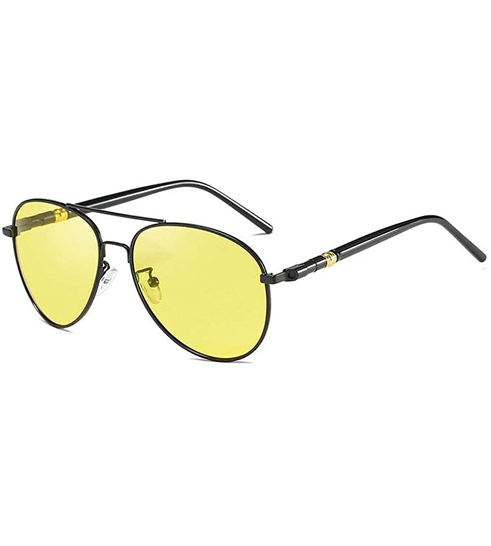 Aviator Changing Polarized Sunglasses Men Driving Pilot Goggles Night Vision Goggles - 3 - CJ198SKRYE6 $45.93