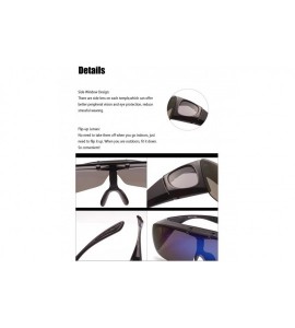 Shield Driving Glasses Wraparounds Polarized Fitover Sunglasses - Black - CJ18R23EW4D $29.34