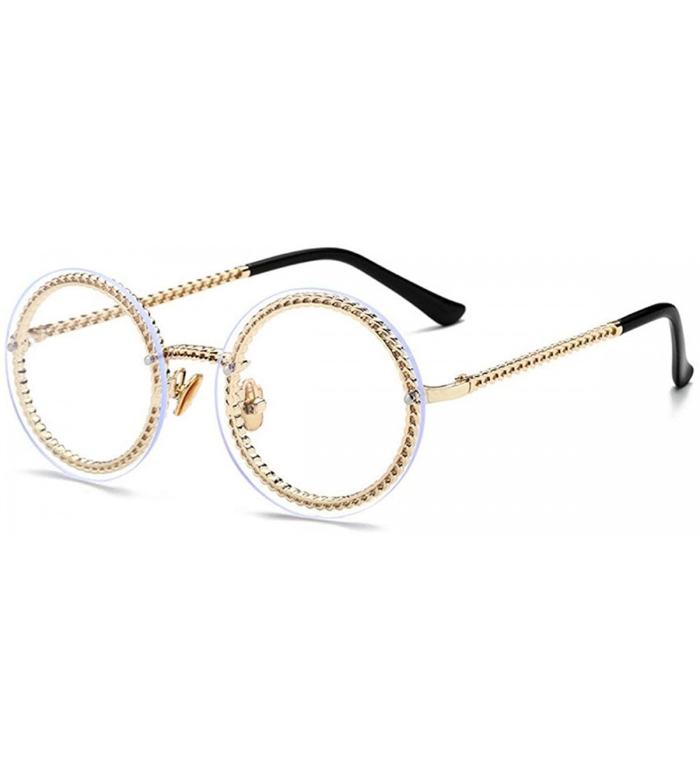 Round Fashion Round Sunglasses Lady Vintage Metal Frame Gradient Sun Glasses UV400 - C8 - C318RI00IXS $24.66