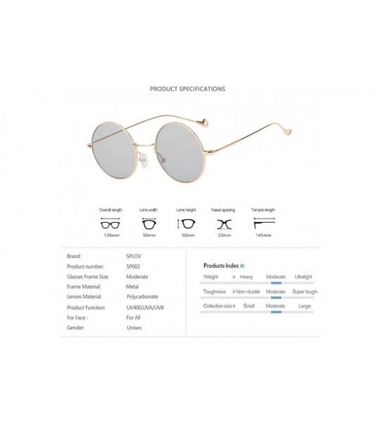 Round Fashion Metal Round Steampunk Retro Women Sunglasses Ocean Color Gold Red - Gold Tea - CR18YQTU6CQ $19.21