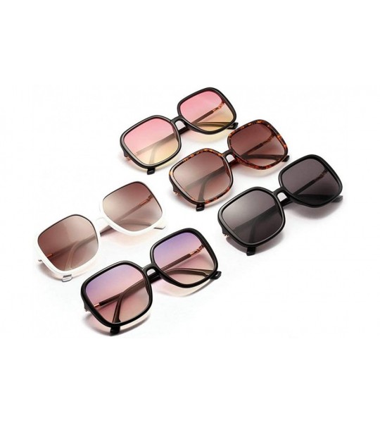 Square 2019 new color marine lens square semi-metal retro unisex brand designer sunglasses UV400 - Purple Pink - CS18WMXWIDT ...