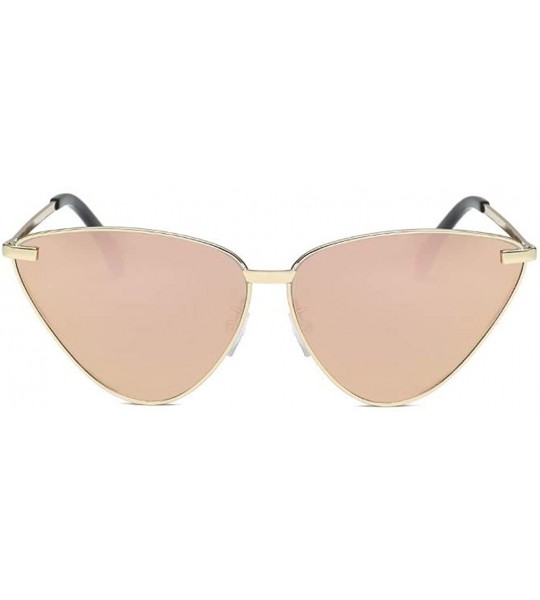 Aviator Polarized Sunglasses Protection Lightweight Mirrored - Gold Frame Pink Lens - CV18KQ03MLW $27.87