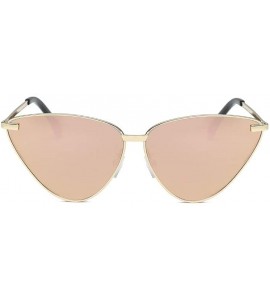 Aviator Polarized Sunglasses Protection Lightweight Mirrored - Gold Frame Pink Lens - CV18KQ03MLW $27.87