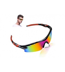 Sport Glasses Driving Fashion Sunglasses Explosion proof - Black Red - CN18W9G977Z $19.39