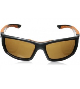 Sport Sunglasses Black Drum 244 Polarized Wrap Sungalsees - Metallic Grey & Orange - C411GI4U059 $63.72